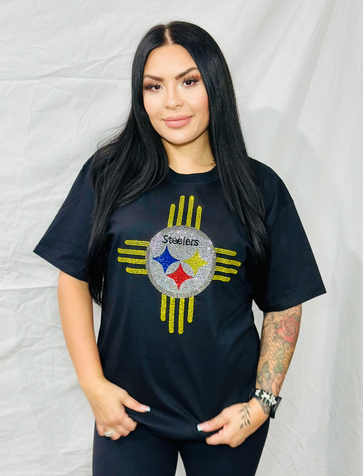 Steelers Zia Rhinestone T-Shirt