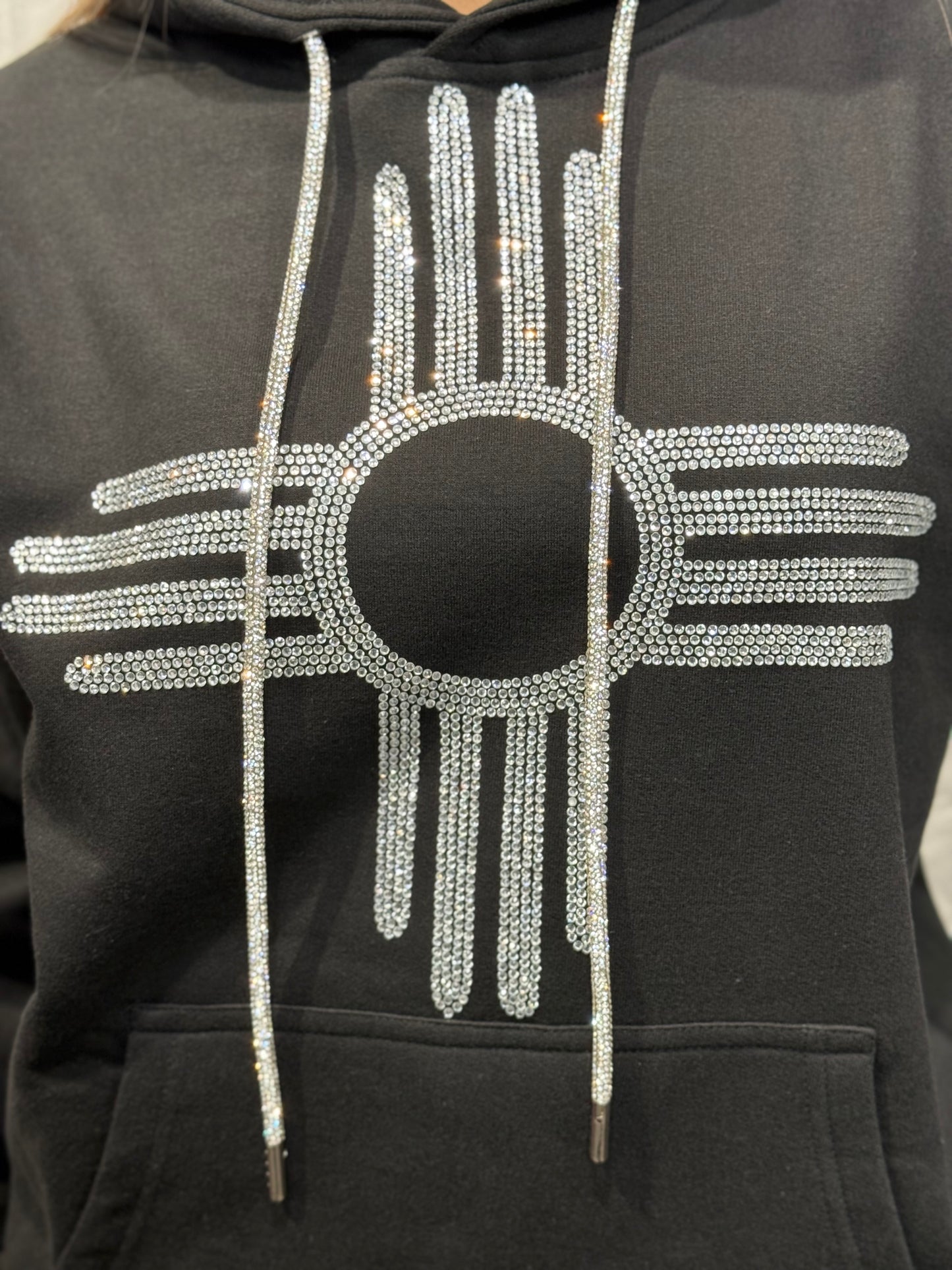 Silver Rhinestone Zia Hoodie