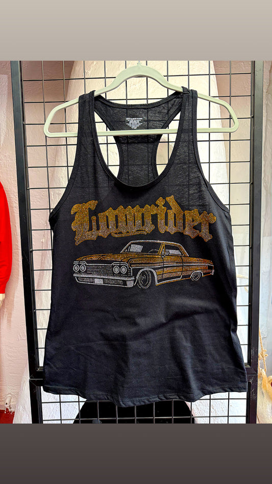 Lowrider Impala Rhinestone Tank Top