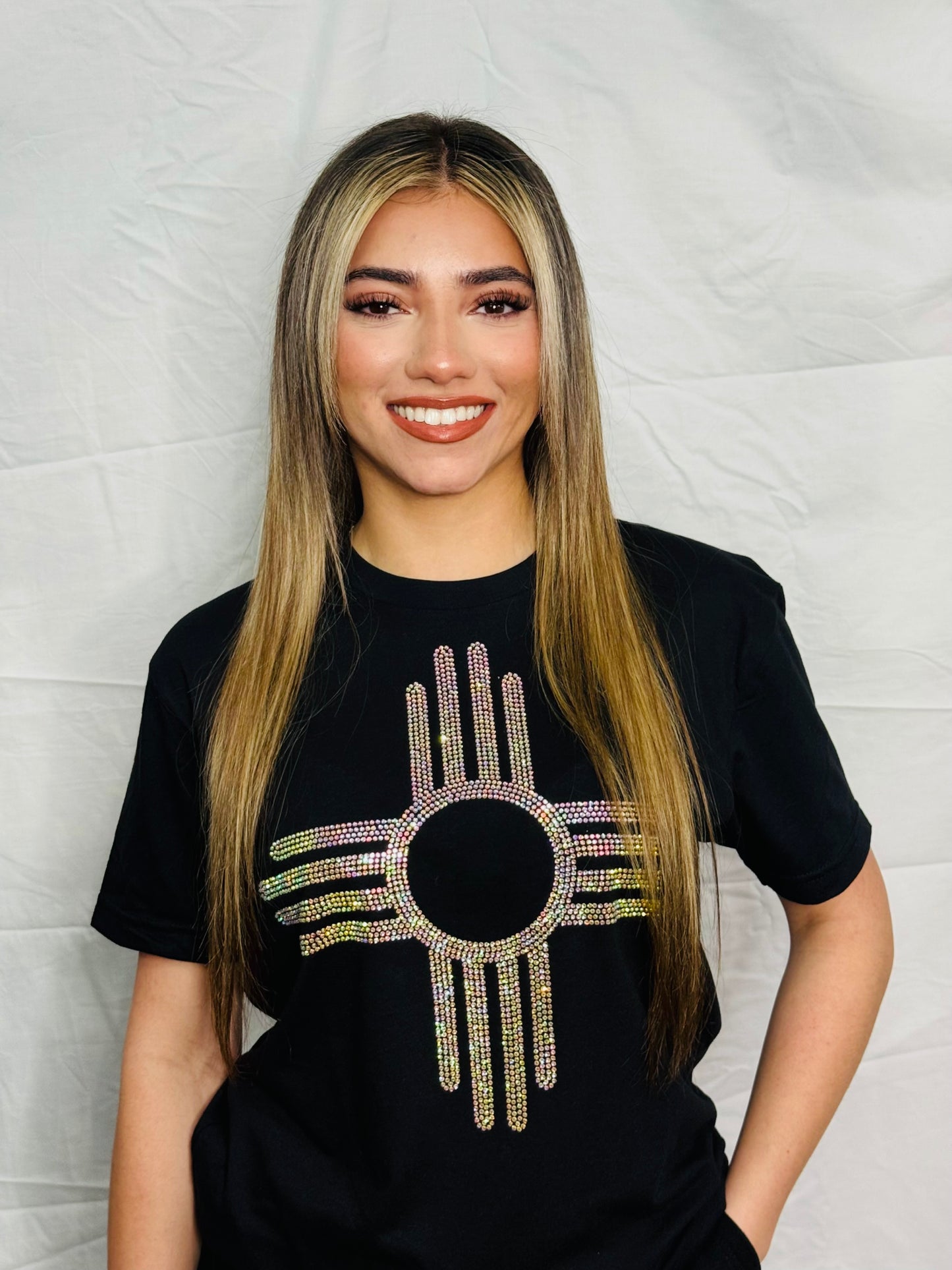 Iridescent Zia Rhinestone T-Shirt