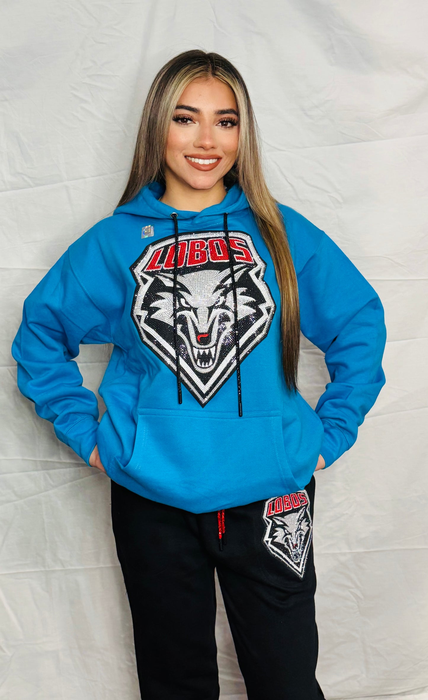 New Mexico UNM Lobos Rhinestone Pants