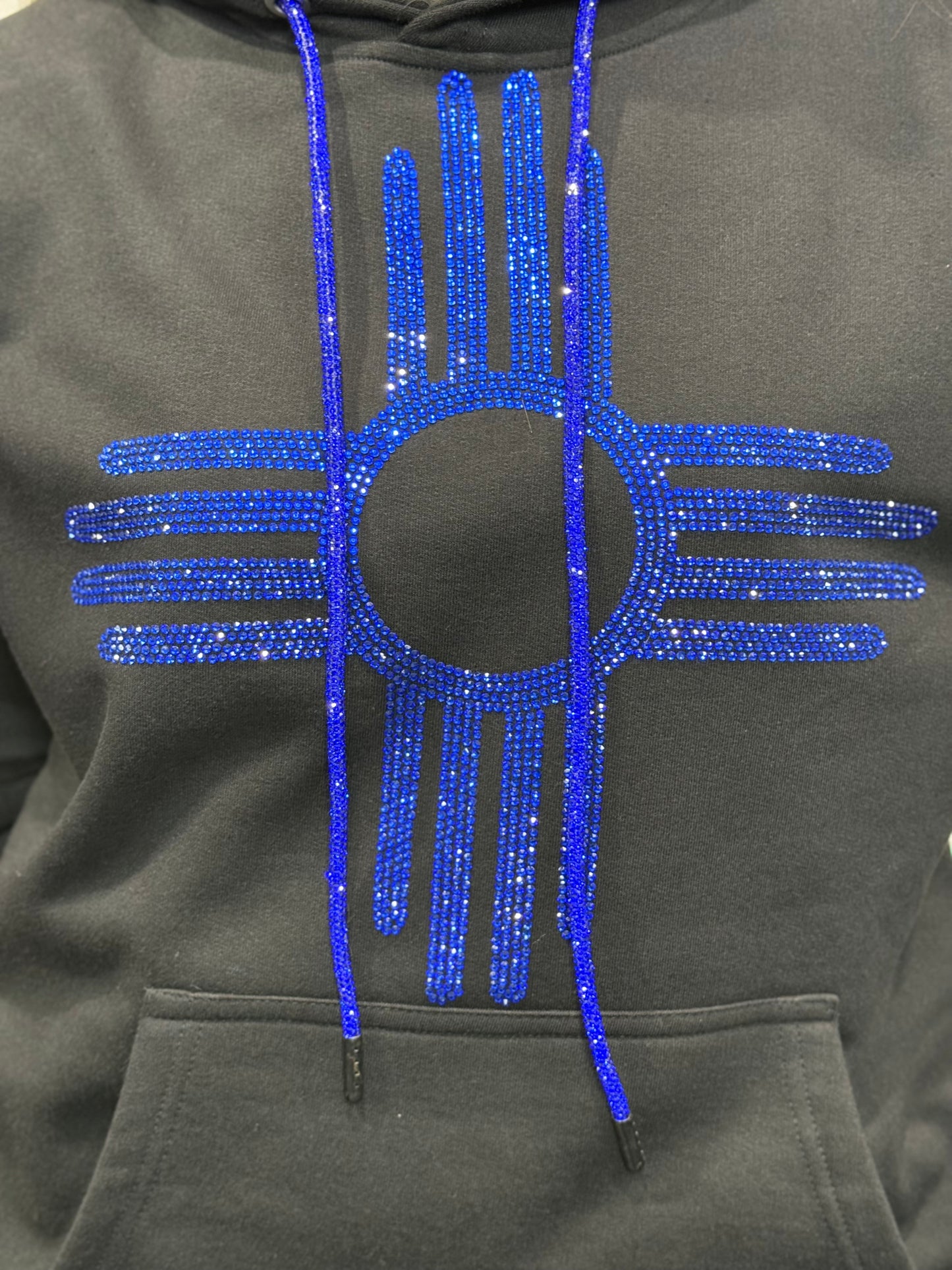 Sapphire Zia Rhinestone Hoodie