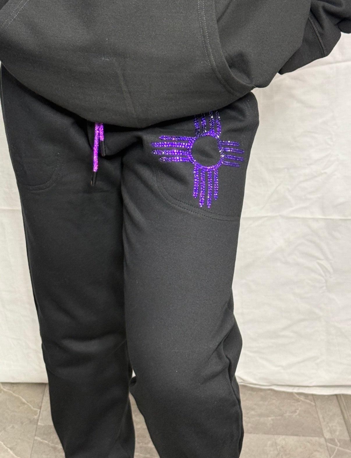 Purple Zia Rhinestone Pants
