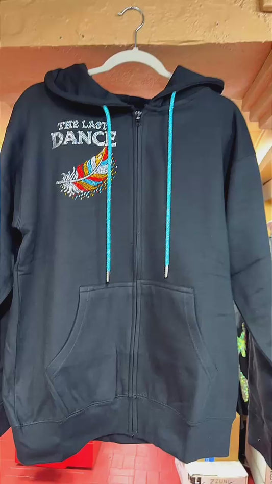 The Last Dance Zip Up Rhinestone Hoodie