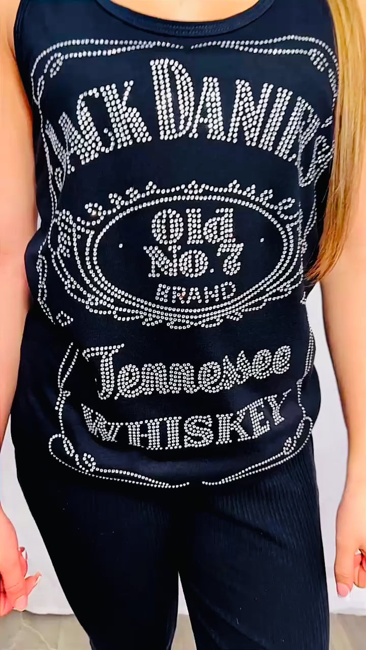 Jack Daniels Rhinestone Racer Back Tank Top – Eddie Valentin