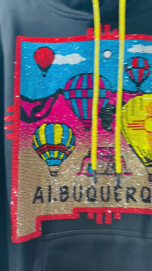 Albuquerque Balloon Rhinestone Hoodie